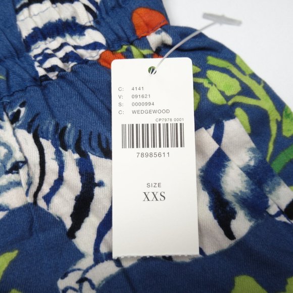 Olivia Wendel for Anthropologie Flannel Sleep Pants Blue Zebra Print XXS - Picture 12 of 12